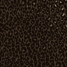 Holden Decor Essence Makucha Flock barna leopárdmintás fémhatású vlies tapéta – 99532