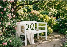 Fehér tömörfa kerti pad Vancouver - Garden Pleasure