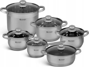 AcĂ©l EdĂ©nyek 12 db-os edĂ©nykĂ©szlet Edenberg 4010 indukciĂłs fedĆvel