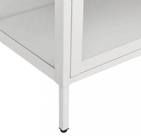 fehér acél és edzett üveg vitrin 90 x 40 x 180 cm