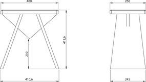 Sapho Sapho, ASTYLE szék 40x41x25cm, tömör natúr tölgy, AS410