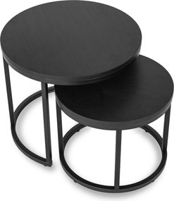 Dohányzóasztal szett fekete színben MANU