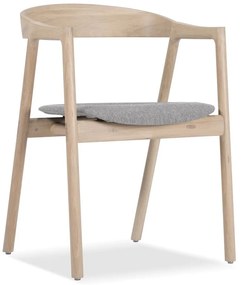 Muna étkezőszék tömör tölgyből, szürke ülőrésszel - Gazzda