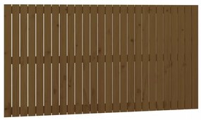 mézbarna tömör fenyőfa fali fejtámla 166x3x90 cm