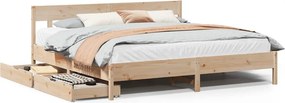 vidaXL tömör fenyőfa ágy matrac nélkül 180 x 200 cm