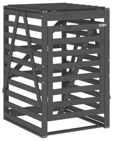 szürke tömör fenyőfa szemeteskuka tároló 84x90x128,5 cm