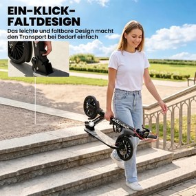 SPORTNOW City Roller, állítható magasságú és összecsukható, ABEC-7 golyóscsapágyakkal, fekete
