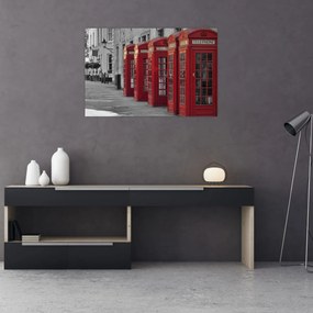 Kép - Londoni telefonfülkék (90x60 cm)