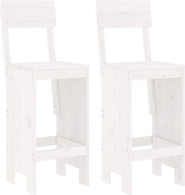 vidaXL 2 db fehér tömör fenyőfa ülőke 40x48,5x115,5 cm
