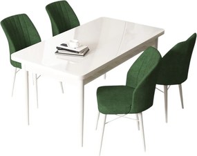 Arp étkezőgarnitúra, fehér-khaki, 110 cm