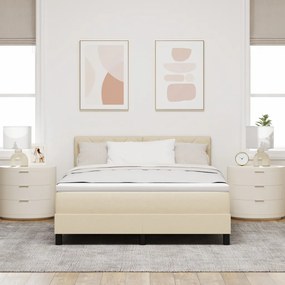 Box Spring ágy matraccal &amp; LED krém 140x200 cm Szövet