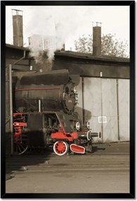 Poszterek keretben 40x60 Wolsztyn Gőzmozdony Ol 49-69