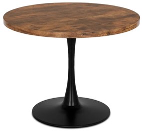 LINO Asztal 100 cm Rusztikus tölgy/fekete