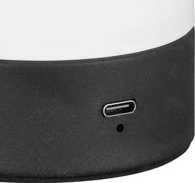 Matt fehér LED asztali lámpa üveg búrával (magasság 18 cm) Dooley – Trio