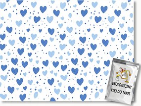 Fotótapéta Flizelina Gyerek Rajz Kék Szívecske 250x175 ragasztó