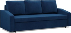 Zeus kanapéágy, bársony, bonell töltet, döntött kartámasz, kék