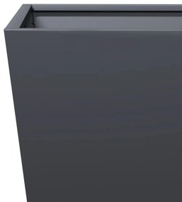 antracitszürke acél kerti növénytartó 40 x 40 x 40 cm