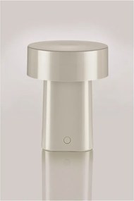 Szürkésbézs műanyag LED asztali lámpa (magasság 18 cm) Oblong – Zone