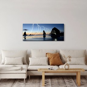 Kép - tengerpart naplementekor (120x50 cm)
