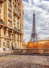 Párizs Eiffel-torony épületek poszter 40x50cm arany homokbarna #534