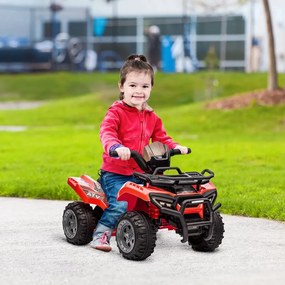 HOMCOM Kids Quad elektromos 6V-os gyerek quad hátrameneti funkcióval, zenével, piros