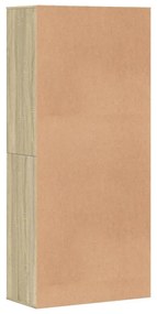 sonoma tölgy színű szerelt fa cipősszekrény 80 x 39 x 178 cm