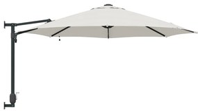 Falra Szerelhető Kert Napernyő LED-ekkel Bézs 248 cm