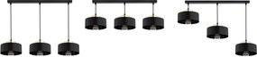 Brilagi - Kábelre függesztett csillár SPRING 3xE27/60W/230V fekete/arany