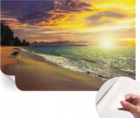 Dekoratív Öntapadós Tapéta Divatos Minták Tengerpart naplementekor 104x70 cm