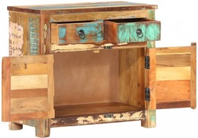 tömör újrahasznosított fa komód 70 x 35 x 65 cm