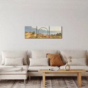Kép - Alexandre Calame, Swiss Landscape, reprodukciók (órával) (90x30 cm)