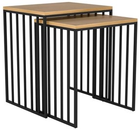 Eglo 424143 - 2 darabos TOZAWA lerakóasztal szett barna/fekete