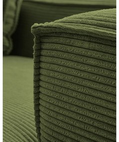 Blok sötétzöld kordbársony kanapé - Kave Home