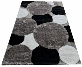 Baker modern shaggy szőnyeg 250 x 350 cm szürke fekete