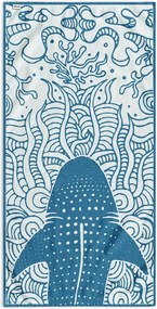 Kék strandtörölköző 90x180 cm Shark – DecoKing