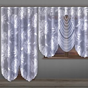 Jacquard készfüggöny Málta 200x250 cm fehér