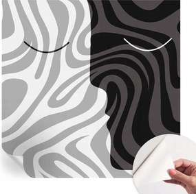 Öntapadós tapéta Fali furnér 3D hatás Absztrakt arcok 250x250