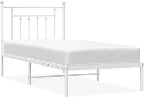 vidaXL fehér fém ágykeret fejtámlával 80x200 cm