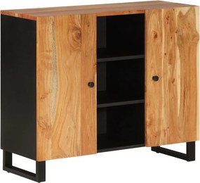 vidaXL tömör akácfa tálalószekrény 2 ajtóval 90 x 33 x 75 cm