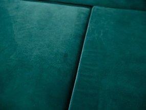 SMART VELVET sötétzöld kinyitható sarokkanapé, kétoldalas