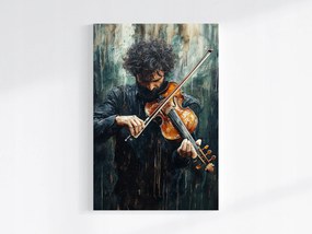 Vászonkép Canvas Portré Férfi Hegedűs Zene Koncert 80x120