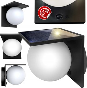 Kültéri lámpa napelemes fali lámpa homlokzati alkonyati mozgásérzékelő kerek