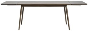 Barna bővíthető étkezőasztal tölgyfa dekoros asztallappal 150x90 cm Barrali – Unique Furniture