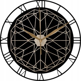 Falióra Fa Kerek Római Divatos Ideális Nappali Óra 35cm