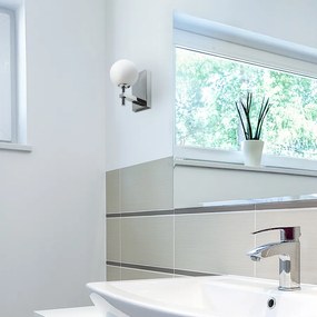 RENDL PEGGY nástěnná chrom/opálové sklo 230V LED G9 6W IP44
