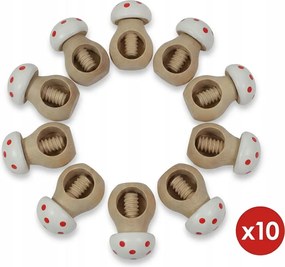 Diótörő szett Gomba légyfogó fehér 10 db-os