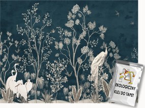 Fotótapéta Flizelina Grafika Növények Bokrok Madarak Daruk 300x210 ragasztó