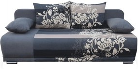 Kinyitható kanapé, szürke/minta, REMI NEW