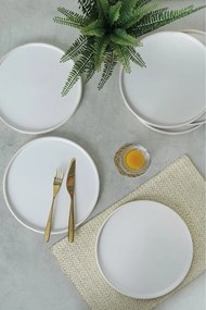 Fehér kerámia tányér készlet 6 db-os ø 27 cm – Hermia