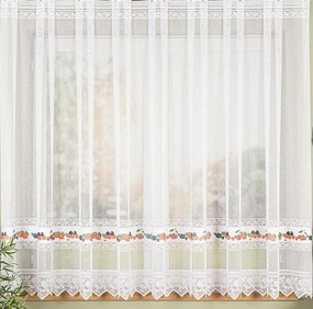 Mg Függöny 7972M konyha Gyümölcs kol 500x160cm Kész Szalaggal M